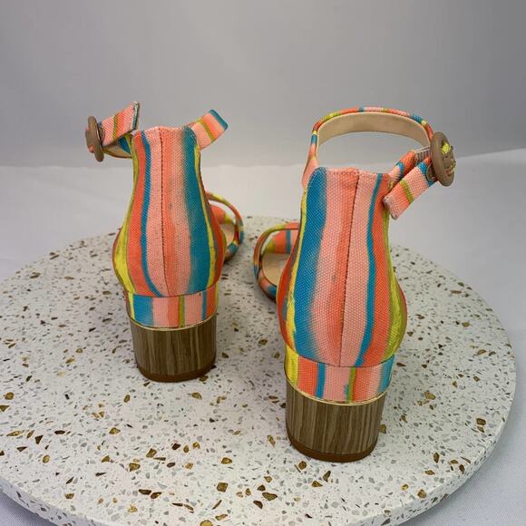 Alex Marie Deltan Style Cork Insert Block Heels Women's size 8.5, melon - Picture 4 of 14